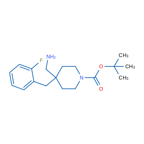 tert-Butyl 4-(aminomethyl)-4-(2-fluorobenzyl)piperidine-1-carboxylate 1g