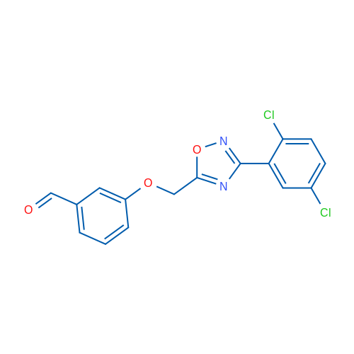3-((3-(2,5-Dichlorophenyl)-1,2,4-oxadiazol-5-yl)methoxy)benzaldehyde 1g