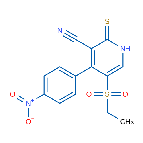 5-(Ethylsulfonyl)-4-(4-nitrophenyl)-2-thioxo-1,2-dihydropyridine-3-carbonitrile 1g