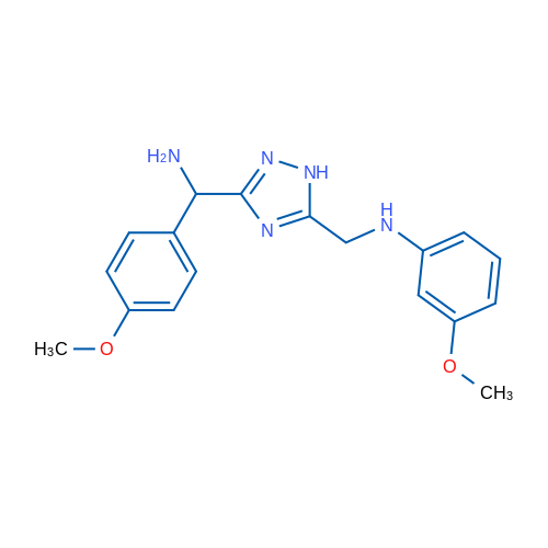 N-((3-(Amino(4-methoxyphenyl)methyl)-1H-1,2,4-triazol-5-yl)methyl)-3-methoxyaniline 1g