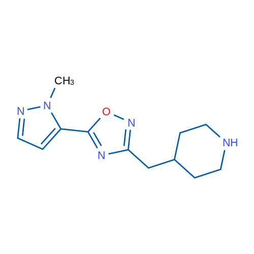 5-(1-Methyl-1H-pyrazol-5-yl)-3-(piperidin-4-ylmethyl)-1,2,4-oxadiazole 1g