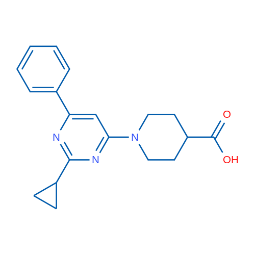 1-(2-Cyclopropyl-6-phenylpyrimidin-4-yl)piperidine-4-carboxylic acid 1g