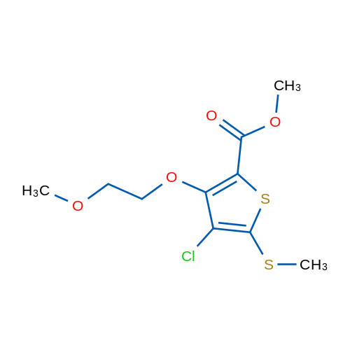 Methyl 4-chloro-3-(2-methoxyethoxy)-5-(methylthio)thiophene-2-carboxylate 1g