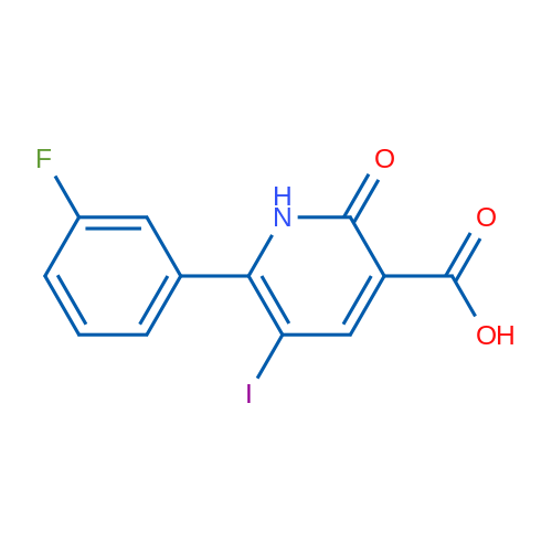 6-(3-Fluorophenyl)-5-iodo-2-oxo-1,2-dihydropyridine-3-carboxylic acid 1g