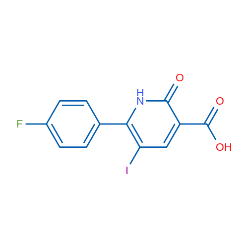 6-(4-Fluorophenyl)-5-iodo-2-oxo-1,2-dihydropyridine-3-carboxylic acid 1g