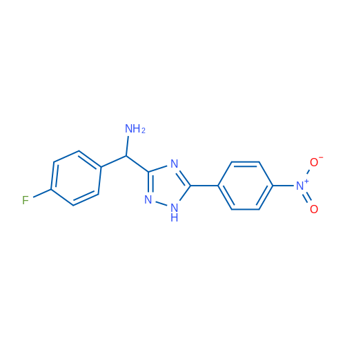 (4-Fluorophenyl)(5-(4-nitrophenyl)-1H-1,2,4-triazol-3-yl)methanamine 1g