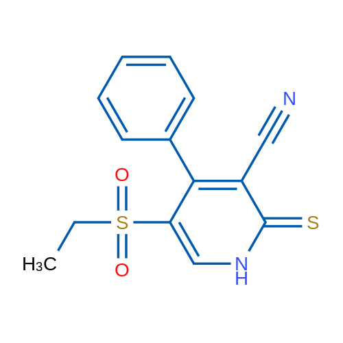 5-(Ethylsulfonyl)-4-phenyl-2-thioxo-1,2-dihydropyridine-3-carbonitrile 1g