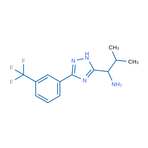 2-Methyl-1-(3-(3-(trifluoromethyl)phenyl)-1H-1,2,4-triazol-5-yl)propan-1-amine 1g