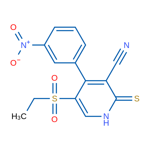 5-(Ethylsulfonyl)-4-(3-nitrophenyl)-2-thioxo-1,2-dihydropyridine-3-carbonitrile 1g