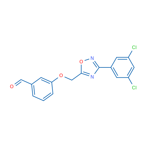 3-((3-(3,5-Dichlorophenyl)-1,2,4-oxadiazol-5-yl)methoxy)benzaldehyde 1g