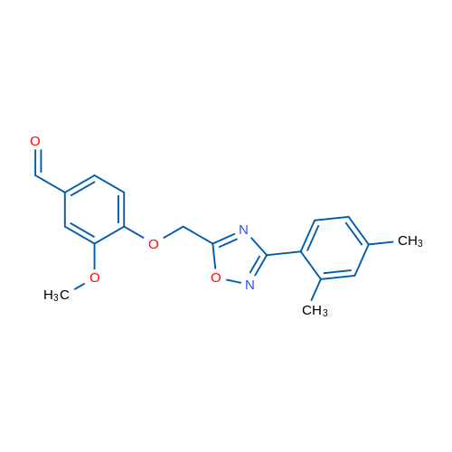 4-((3-(2,4-Dimethylphenyl)-1,2,4-oxadiazol-5-yl)methoxy)-3-methoxybenzaldehyde 1g