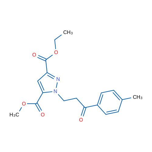 3-Ethyl 5-methyl 1-(3-oxo-3-(p-tolyl)propyl)-1H-pyrazole-3,5-dicarboxylate 1g