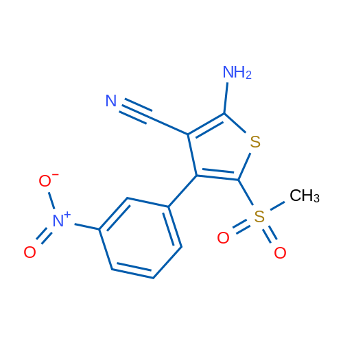 2-Amino-5-(methylsulfonyl)-4-(3-nitrophenyl)thiophene-3-carbonitrile 1g
