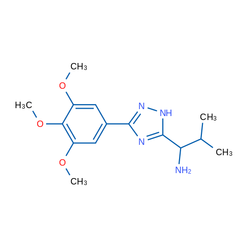 2-Methyl-1-(3-(3,4,5-trimethoxyphenyl)-1H-1,2,4-triazol-5-yl)propan-1-amine 1g