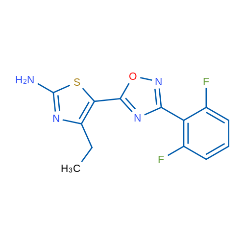 5-(3-(2,6-Difluorophenyl)-1,2,4-oxadiazol-5-yl)-4-ethylthiazol-2-amine 1g