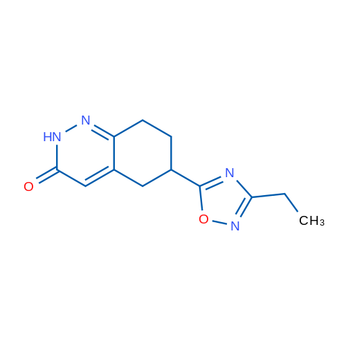 6-(3-Ethyl-1,2,4-oxadiazol-5-yl)-5,6,7,8-tetrahydrocinnolin-3(2H)-one 1g