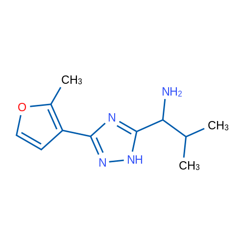 2-Methyl-1-(3-(2-methylfuran-3-yl)-1H-1,2,4-triazol-5-yl)propan-1-amine 1g