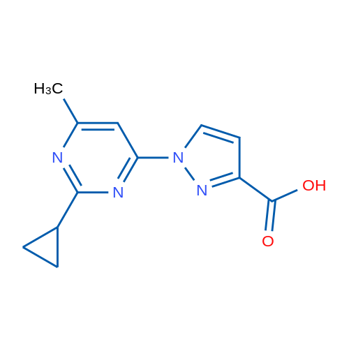 1-(2-Cyclopropyl-6-methylpyrimidin-4-yl)-1H-pyrazole-3-carboxylic acid 1g