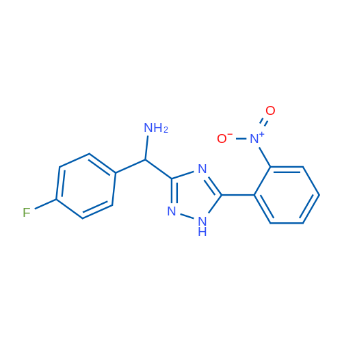 (4-Fluorophenyl)(5-(2-nitrophenyl)-1H-1,2,4-triazol-3-yl)methanamine 1g
