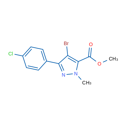 Methyl 4-bromo-3-(4-chlorophenyl)-1-methyl-1H-pyrazole-5-carboxylate 1g