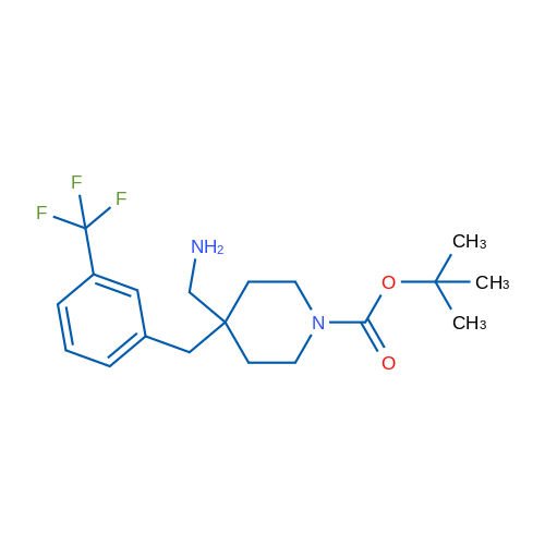 tert-Butyl 4-(aminomethyl)-4-(3-(trifluoromethyl)benzyl)piperidine-1-carboxylate 1g