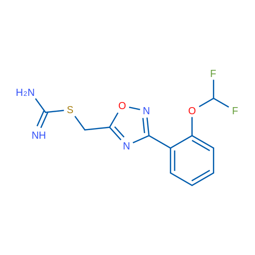 (3-(2-(Difluoromethoxy)phenyl)-1,2,4-oxadiazol-5-yl)methyl carbamimidothioate 1g
