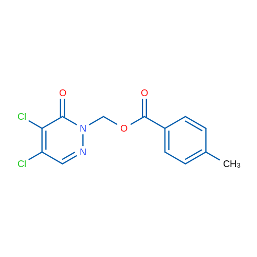 (4,5-Dichloro-6-oxo-1,6-dihydropyridazin-1-yl)methyl 4-methylbenzoate 1g