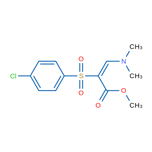 Methyl (2E)-2-(4-chlorobenzenesulfonyl)-3-(dimethylamino)prop-2-enoate 1g