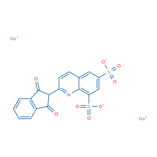 Sodium 2-(1,3-dioxo-2,3-dihydro-1H-inden-2-yl)quinoline-6,8-disulfonate 5g
