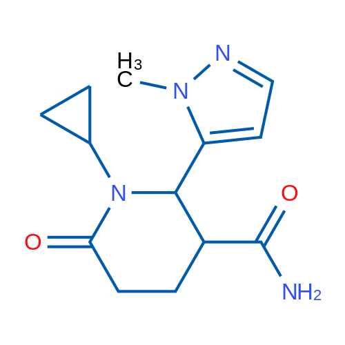 1-Cyclopropyl-2-(1-methyl-1H-pyrazol-5-yl)-6-oxopiperidine-3-carboxamide 1g