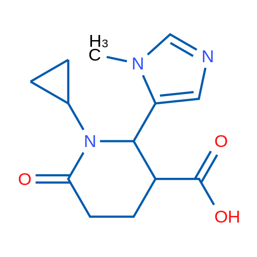 1-Cyclopropyl-2-(1-methyl-1H-imidazol-5-yl)-6-oxopiperidine-3-carboxylic acid 1g