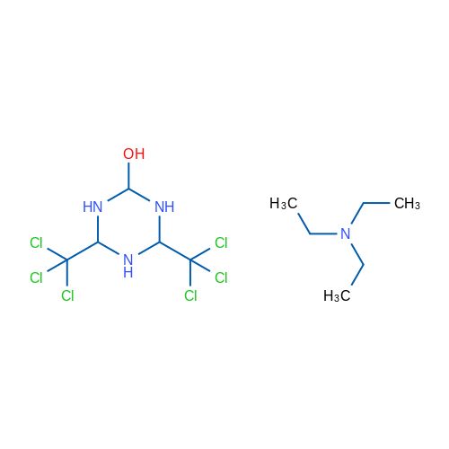 4,6-Bis(trichloromethyl)-1,3,5-triazinan-2-ol compound with triethylamine (1:1) 1g