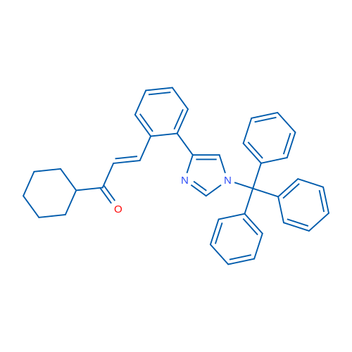 (E)-1-cyclohexyl-3-(2-(1-trityl-1H-imidazol-4-yl)phenyl)prop-2-en-1-one 250mg
