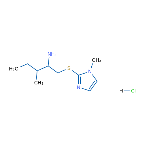 3-Methyl-1-((1-methyl-1h-imidazol-2-yl)thio)pentan-2-amine hydrochloride 1g