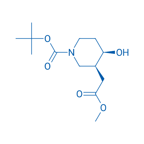 Rel-tert-butyl (3S,4R)-4-hydroxy-3-(2-methoxy-2-oxoethyl)piperidine-1-carboxylate 1g