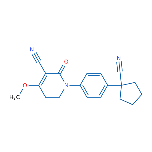 1-(4-(1-Cyanocyclopentyl)phenyl)-4-methoxy-2-oxo-1,2,5,6-tetrahydropyridine-3-carbonitrile 1g