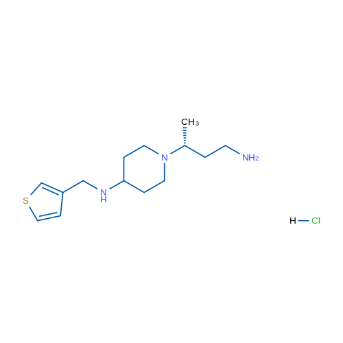 (R)-1-(4-Aminobutan-2-yl)-N-(thiophen-3-ylmethyl)piperidin-4-amine hydrochloride 1g