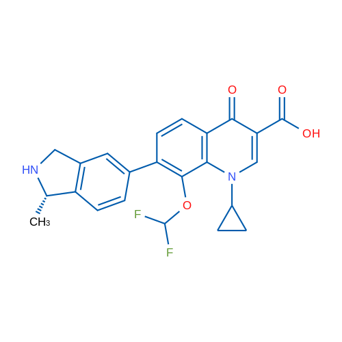 (S)-1-Cyclopropyl-8-(difluoromethoxy)-7-(1-methylisoindolin-5-yl)-4-oxo-1,4-dihydroquinoline-3-carboxylic acid 1g