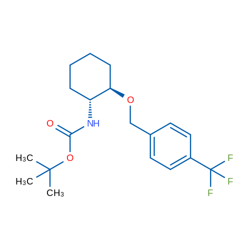 tert-Butyl ((1R,2R)-2-((4-(trifluoromethyl)benzyl)oxy)cyclohexyl)carbamate 1g