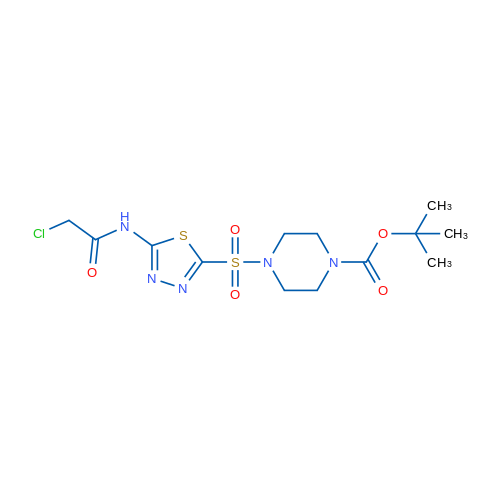 tert-Butyl 4-((5-(2-chloroacetamido)-1,3,4-thiadiazol-2-yl)sulfonyl)piperazine-1-carboxylate 1g
