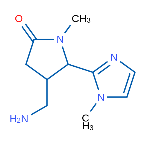 4-(Aminomethyl)-1-methyl-5-(1-methyl-1H-imidazol-2-yl)pyrrolidin-2-one 1g