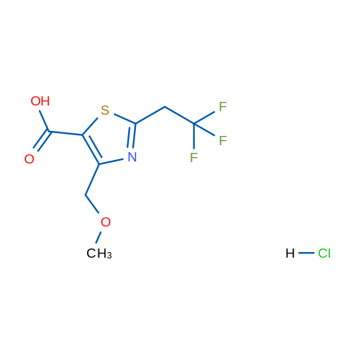 4-(Methoxymethyl)-2-(2,2,2-trifluoroethyl)-1,3-thiazole-5-carboxylic acid hydrochloride 1g