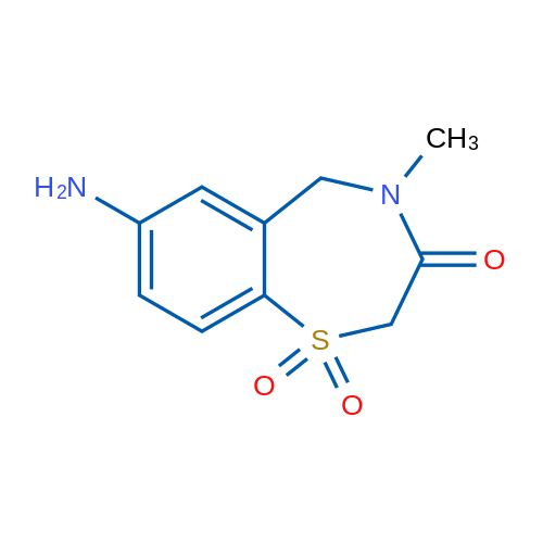 7-Amino-4-methyl-2,3,4,5-tetrahydro-1,4-benzothiazepine-1,1,3-trione 1g