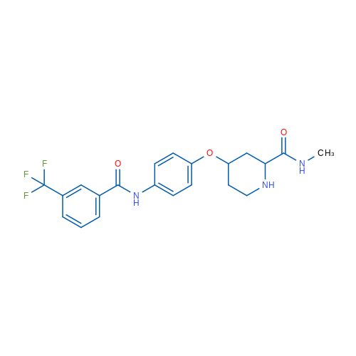 N-Methyl-4-(4-(3-(trifluoromethyl)benzamido)phenoxy)piperidine-2-carboxamide 1g