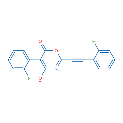 5-(2-Fluorophenyl)-2-((2-fluorophenyl)ethynyl)-4-hydroxy-6H-1,3-oxazin-6-one 1g