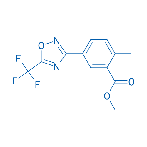 Methyl 2-methyl-5-(5-(trifluoromethyl)-1,2,4-oxadiazol-3-yl)benzoate 250mg