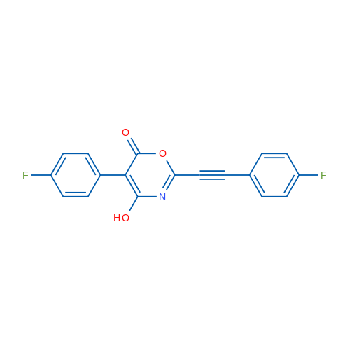 5-(4-Fluorophenyl)-2-((4-fluorophenyl)ethynyl)-4-hydroxy-6H-1,3-oxazin-6-one 1g