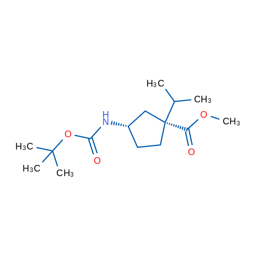 Cis-methyl 3-((tert-butoxycarbonyl)amino)-1-isopropylcyclopentanecarboxylate 1g