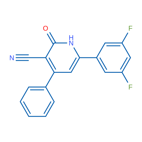 6-(3,5-Difluorophenyl)-2-oxo-4-phenyl-1,2-dihydropyridine-3-carbonitrile 1g