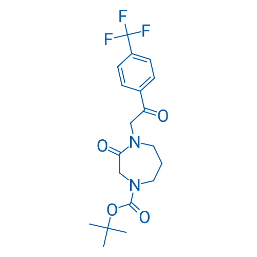 tert-Butyl 3-oxo-4-(2-oxo-2-(4-(trifluoromethyl)phenyl)ethyl)-1,4-diazepane-1-carboxylate 1g